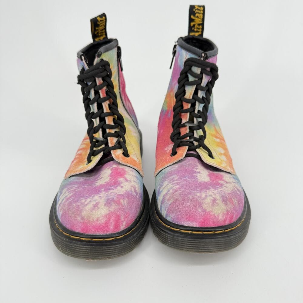 Doc Martens Boots Youth 1460 Rainbow Tie Dye Rainbow Suede Pride US 4 EU 36 Y2K - Picture 3 of 9